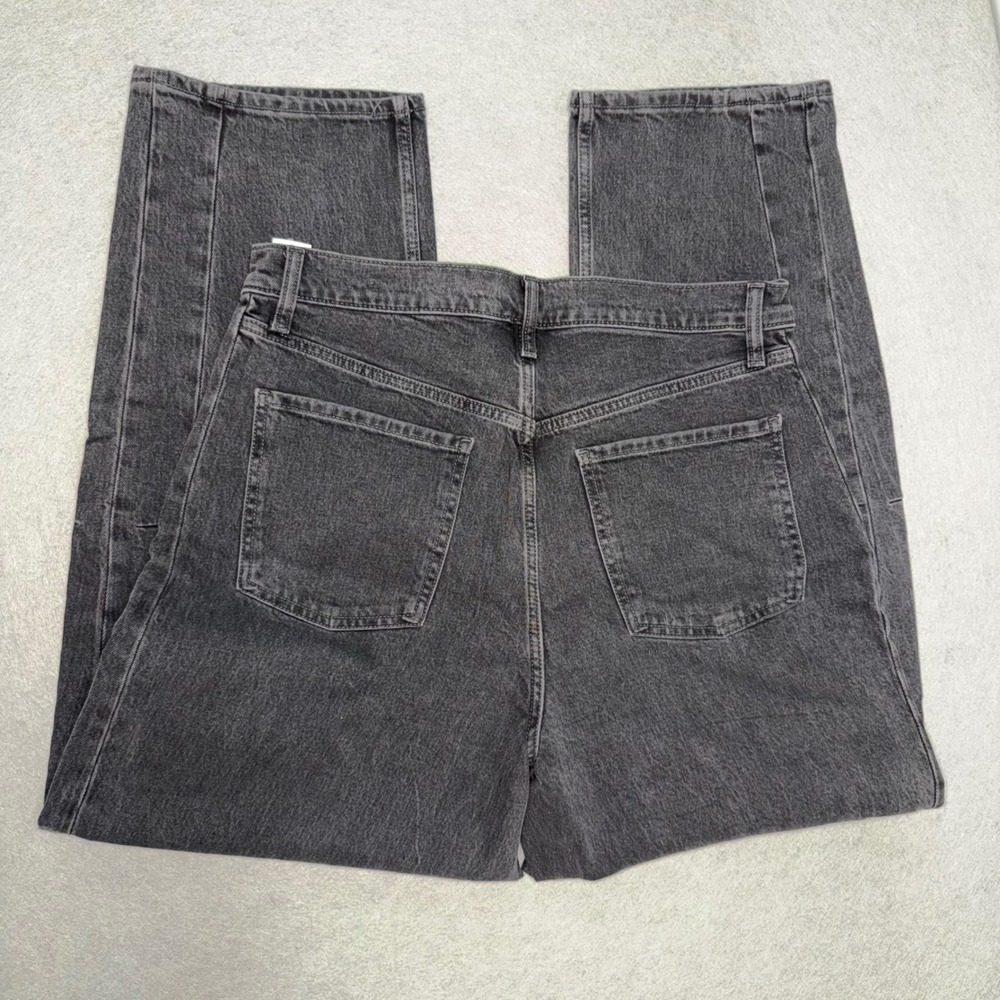 NWT Old Navy Jeans Womens 12 Tall Gray High-Rise Barrel Leg Baggy Denim - Picture 2 of 13